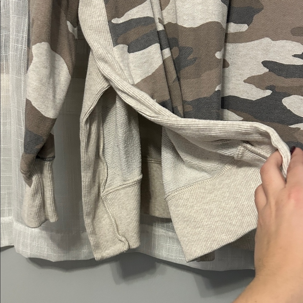 Aerie Camo Sweatshirt - Gray and Brown - Picture 3 of 5